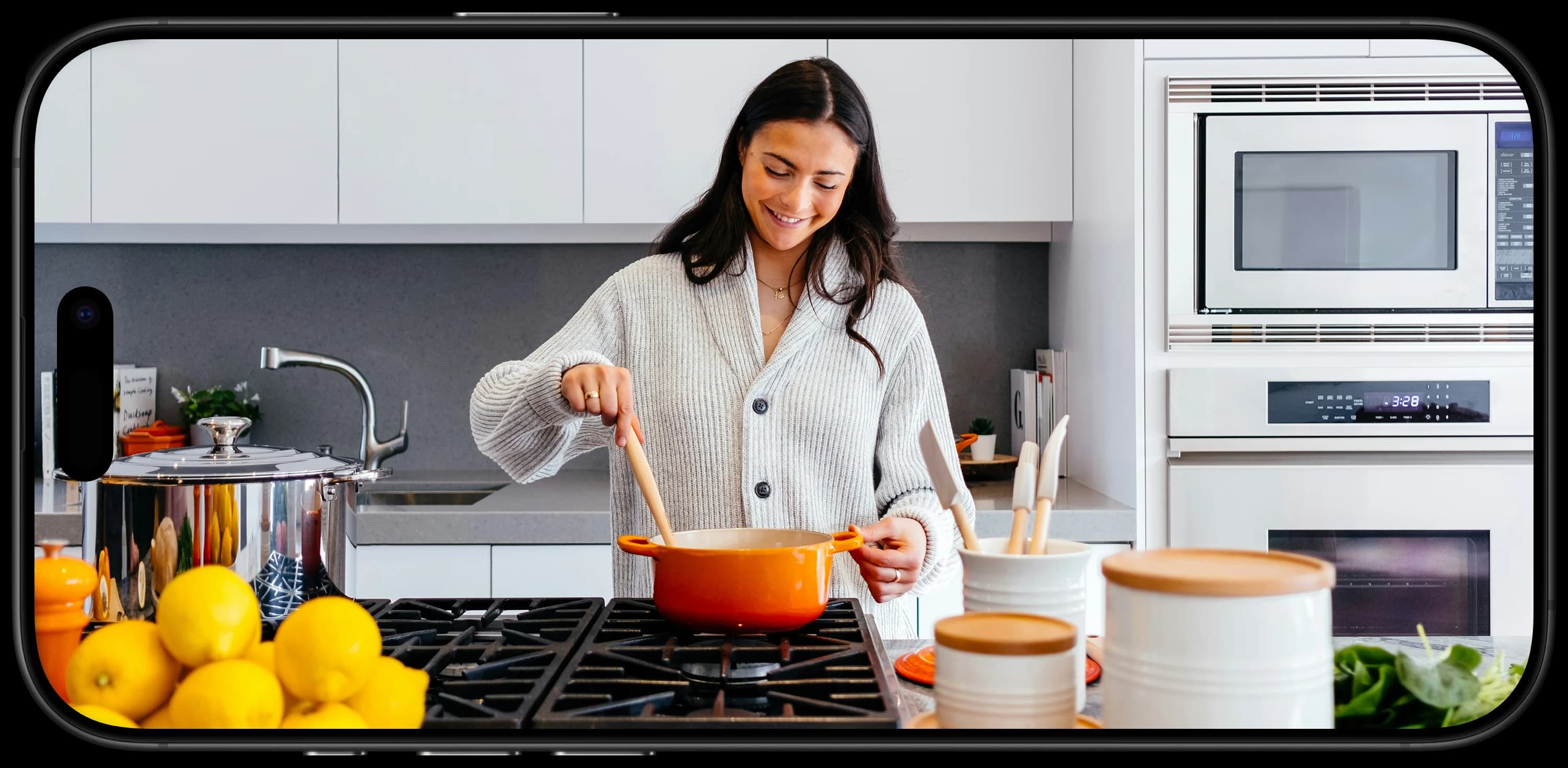 iPhone 16 Pro Max cooking example showing mobile workflow