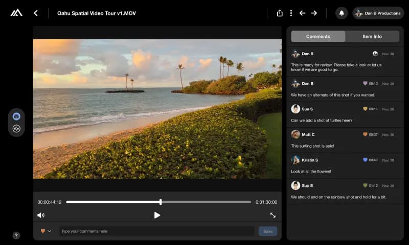 Alteon Spatial Video Marketing Item Conversation UI