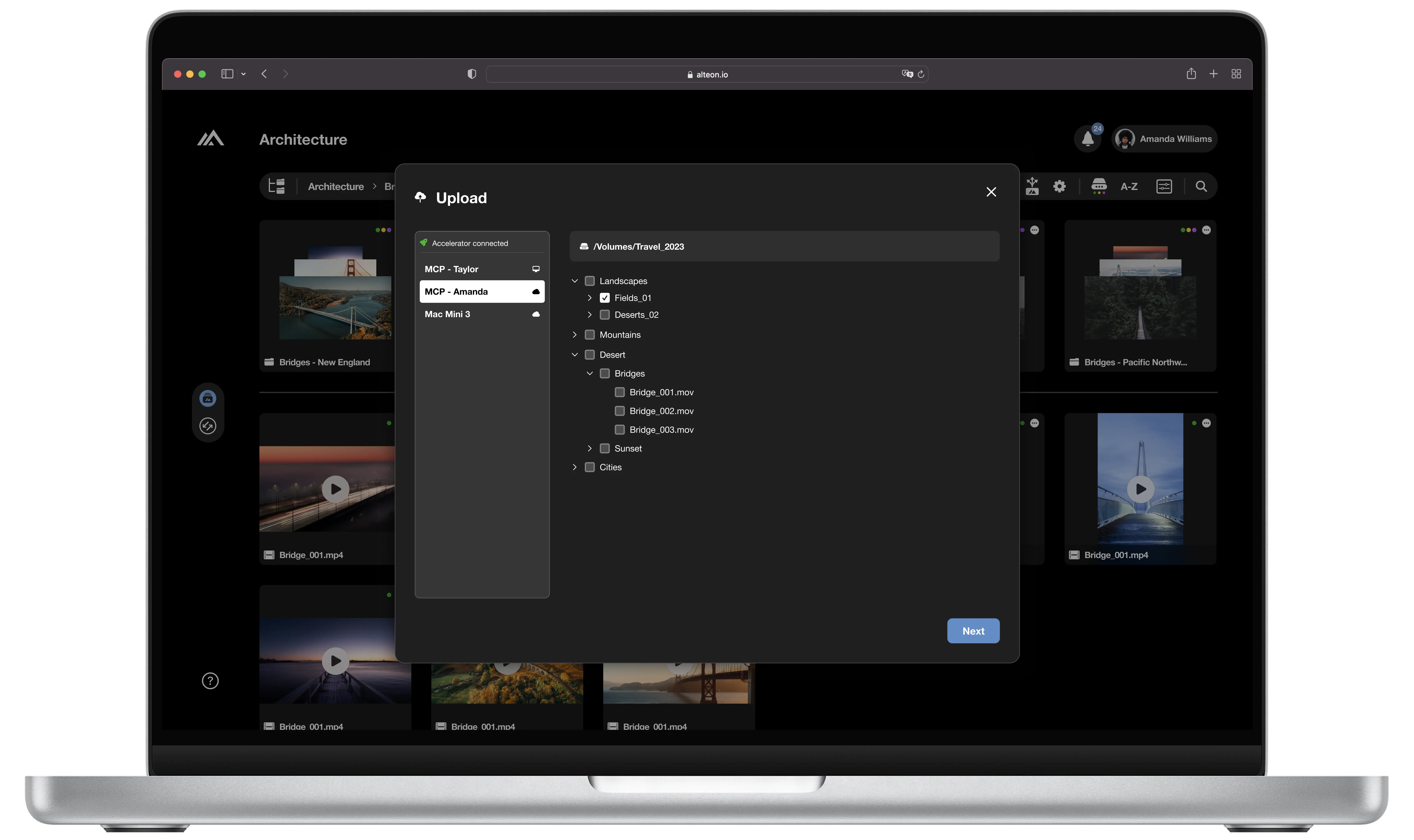 Upload files animation